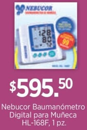 Farmatodo Nebucor Baumanómetro Digital para Muñeca HL-168F, 1 pz. oferta