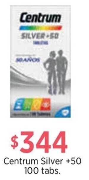 Farmatodo Centrum Silver +50 100 tabs. oferta
