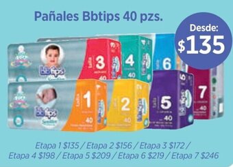 Pañales Bbtips 40 pzs.
