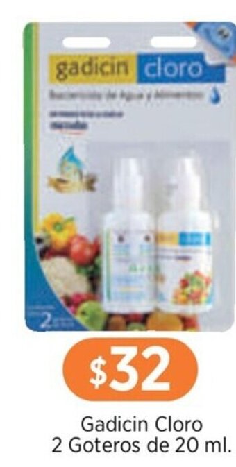 Gadicin Cloro 2 Goteros de 20 ml.