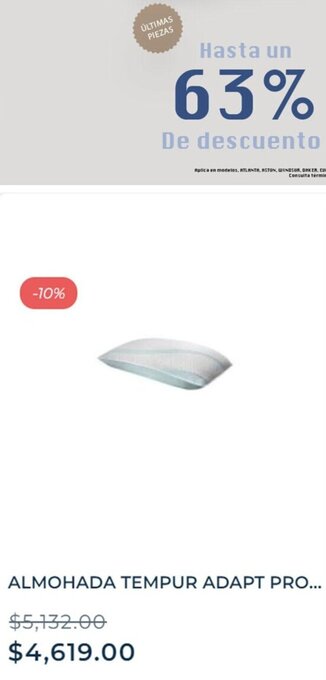 Dormimundo ALMOHADA TEMPUR ADAPT PRO... oferta