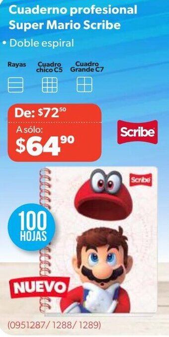 Cuaderno profesional Super Mario Scribe