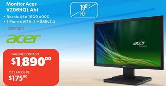 Monitor Acer V206HQL Abi