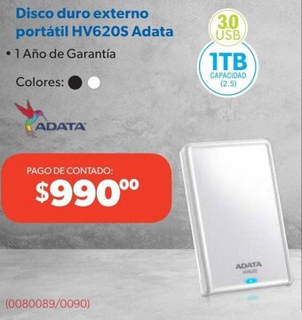 Disco duro externo portátil HV620S Adata