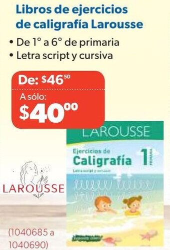 Ofix Libros de ejercicios de caligrafía Larousse oferta