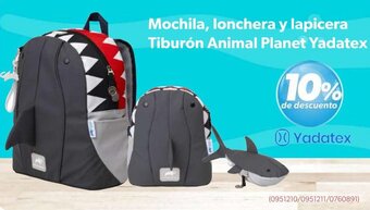 Ofix Mochila, lonchera y lapicera Tiburón Animal Planet Yadatex oferta