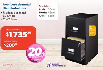 Archivero de metal Hirsh Industries