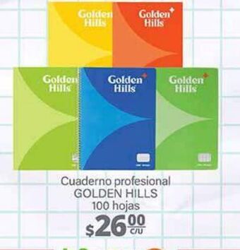 Cuaderno profesional golden hills 100 hojas