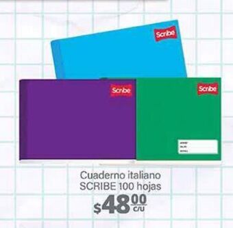 Cuaderno italiano scribe 100 hojas