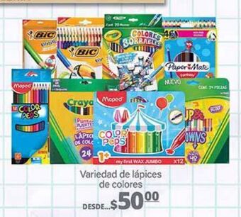 Variedad de lápices de colores