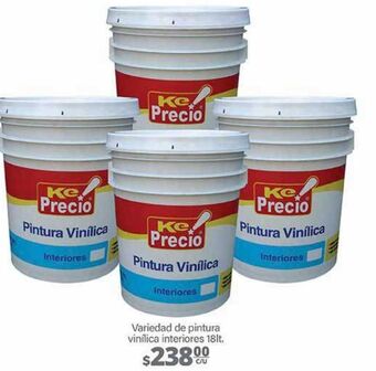 La Comer Pintura vinílica interiores 18lt oferta