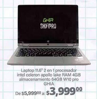 Laptop 11.6 2 en 1 ghia