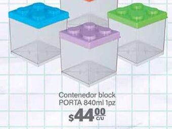La Comer Contenedor block porta 840ml 1pz oferta