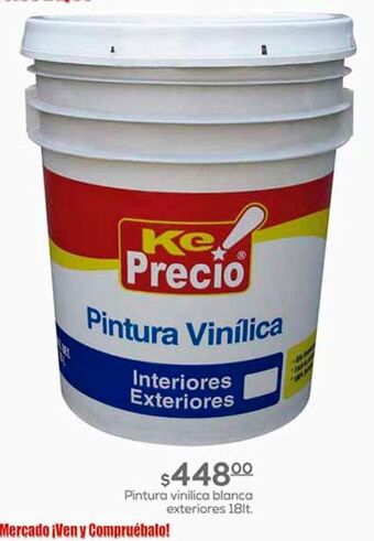 Fresko Pintura vinílica blanca exteriores ke precio 18l oferta