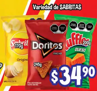 Variedad de Sabritas 170g/ 245g/ 200g