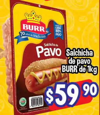 Salchica de Pavo Burr de 1kg