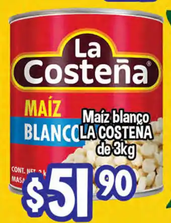El Florido Maíz Blanço La Costena de 3kg oferta
