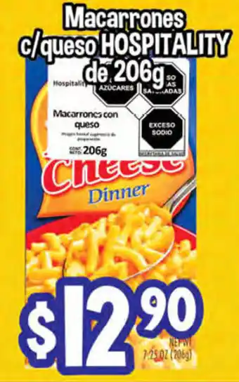 Macarrones C/ Queso Hospitality de 206g