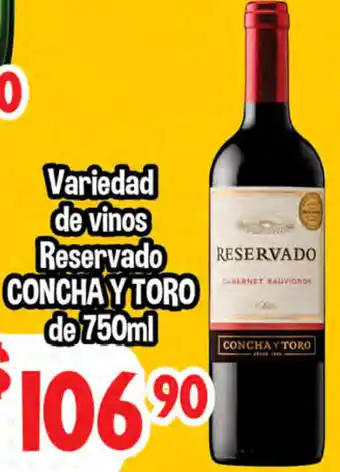 El Florido Variedad de Vinos Reservado Concha y Toro de 750ml oferta