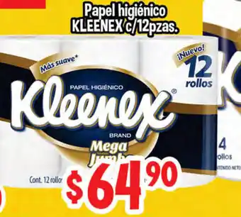 Papel Higiénico Kleenex c/12pzas.