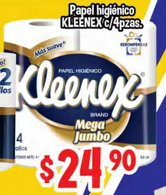 Papel Higiénico Kleenex c/4pzas.