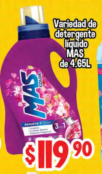 Variedad de Detergente Líquido Mas de 4.65L