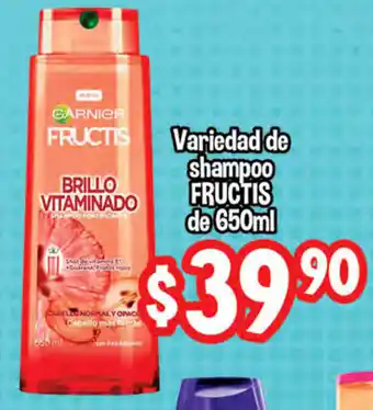 Variedad de Shampoo Fructis de 650ml