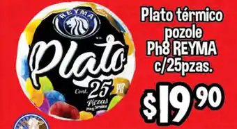Plato Térmico Pozole Ph8 Reyma c/25pzas
