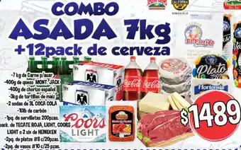Combo Asada 7kg +12 Pack de Cerveza