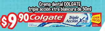 Crema Dental Colgate Triple Acción Xtra Blancura de 50ml