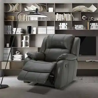 Costco Montbrook Home, Cairo Reclinable de piel color gris oferta