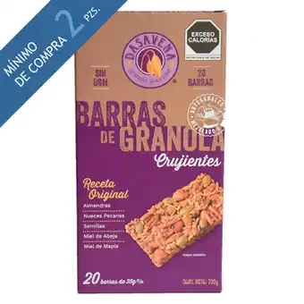 Dasavena Barras de Granola Crujientes 20 pzas de 35 g