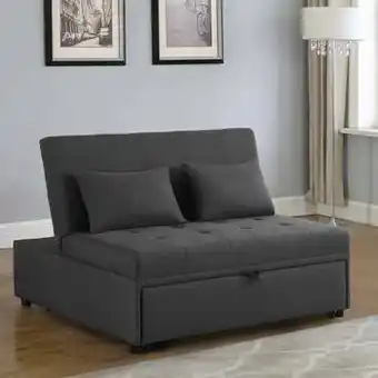 Coaster, Sofá Cama, Tela Gris Oxford