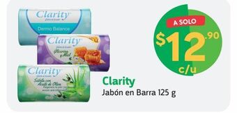 Farmacias YZA Clarity jabón en barra 125 g oferta
