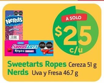 Sweetarts ropes cereza 51 g