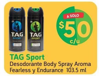 Farmacias YZA Tag sport fearless desodorante aerosol 103.5ml oferta