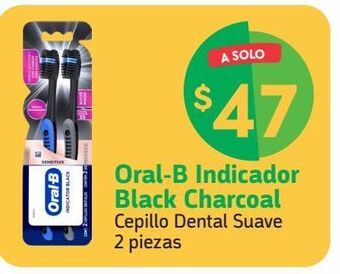 Farmacias YZA Oral b indicator charcoal cepillo dental suave 2 pzas oferta