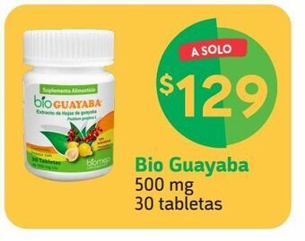 Bio guayaba 500mg 30 tabs
