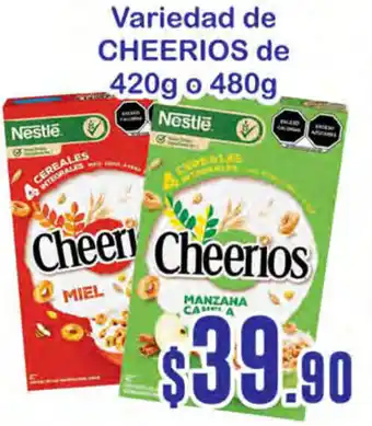 Variedad de Cheerios de 420g o 480g