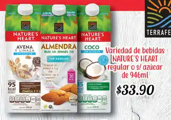 El Florido Vareidad de Bebidas Nature'd Heart Regular o s/Azúcar de 946ml oferta