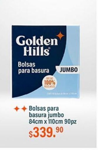 Fresko Bolsas para basura jumbo golden hills 90pz oferta