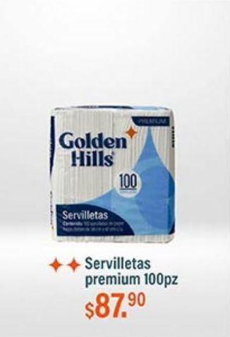 Servilletas golden hills premium 100pz