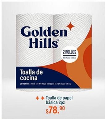 Fresko Toalla de papel golden hills 2pz oferta