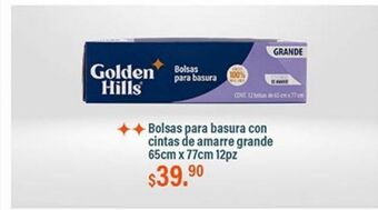 Fresko Bolsas para basura con cintas de amarre grande golden hills oferta