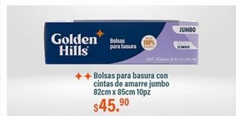 Fresko Bolsas para basura con cintas de amarre golden hills 10pz oferta