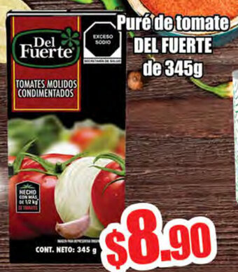 Pure de Tomate Del Fuerte de 345g