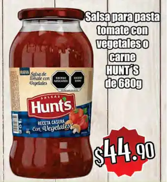 El Florido Salsa para Pasta Tomate con Vegetales o Carne Hunt's de 680g oferta
