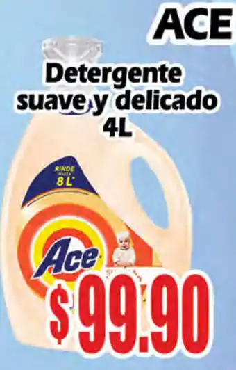 Detergente Suave y Delicado Ace 4L