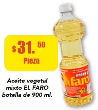 Aceite Vegetal Mixto EL Faro Botella de 900ml