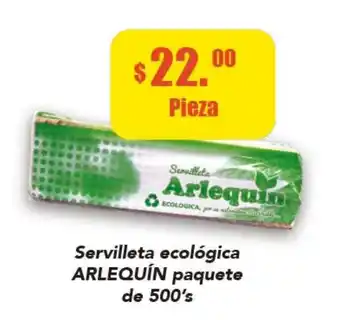 Super Aki Servilleta Ecológica Arlequín Paquete de 500's oferta